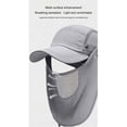 thumbnail image 5 of jobturf Sun Hats for Men Wide Brim UV Protection Fishing Hat with Face Mask and Neck Flap Lightweight Breathable Summer Balaclava, 5 of 8