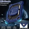 thumbnail image 3 of Funda para iPad de 9ª, 8ª y 7ª generación de 10,2 pulgadas con protector de pantalla, color azul mar, 3 of 7