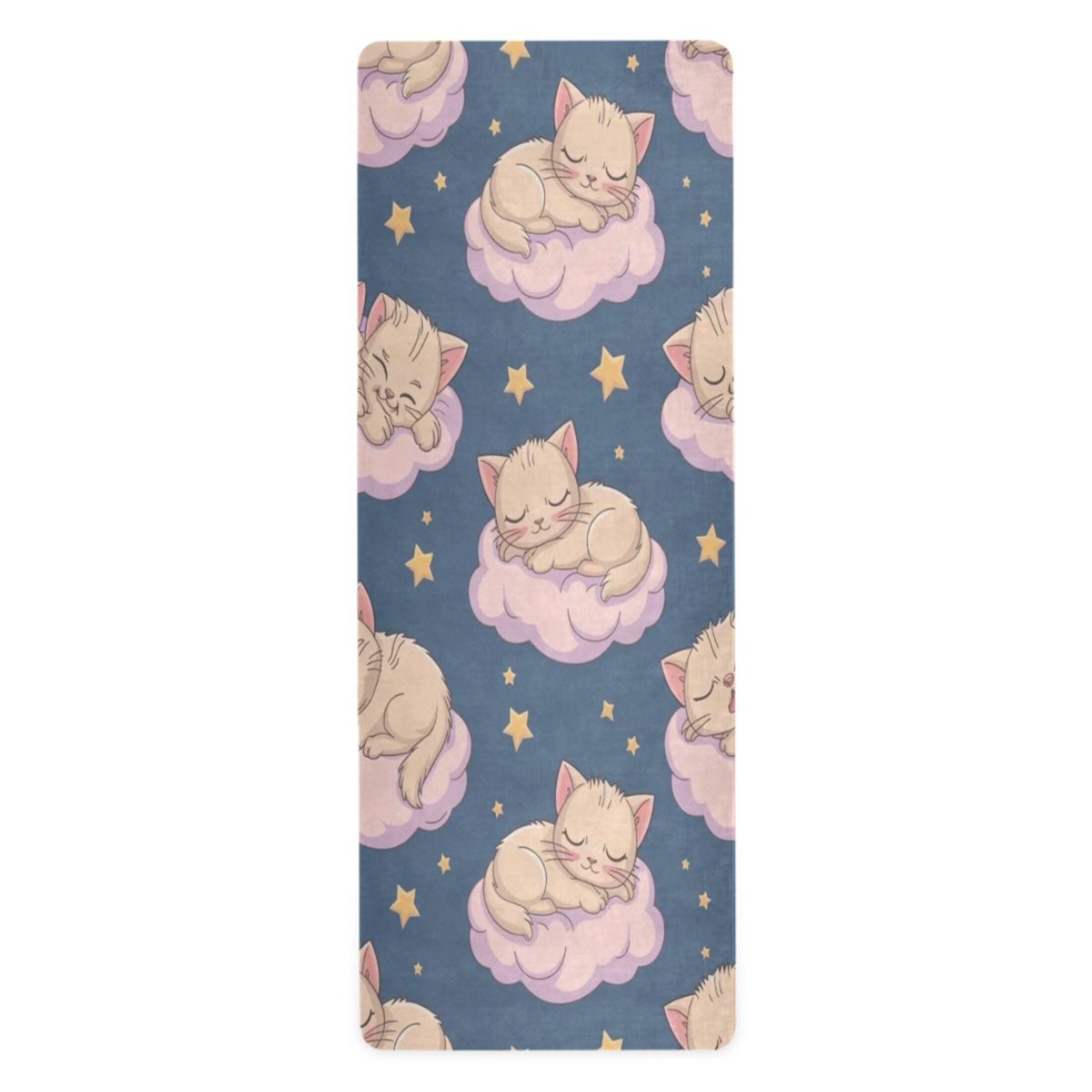 BZSMCE Yoga Mat Women Fitness Mat Cloud Cat Nap Pattern