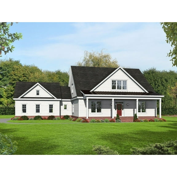 763-23762: Traditional Country 2 Bed, 2 Bath Luxury Home Plan, 3455 Sq Ft: Full Blueprints with License to Build by Home Plan Marketplace - Lesuto