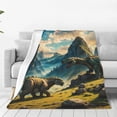 thumbnail image 1 of Balery Valley River Dinosaur Manta de Felpa Suave y Acogedora – Cobija de Franela Aterciopelada para Cama, Lavable y Cálida para Sofá, Mascotas, Transpirable-60"x50", 1 of 7
