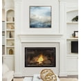 thumbnail image 3 of Kate and Laurel Sylvie Beaded Tonal Abstract Oceanic Nautical Serenity Blue Vintage Framed Canvas Wall Art by The Creative Bunch Studio, 30x30 Gold, Modern Abstract Landscape Art for Wall, 3 of 7