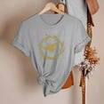 thumbnail image 5 of Cathalem Women Short Sleeve Shirts Slim Fit V Neck Ribbed Knit Basic Solid Color Tees Tops,Gray M, 5 of 5