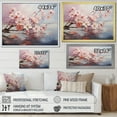 thumbnail image 4 of Designart "Pink Cherry Blossom love expression II" Floral Floater Framed Canvas Print, 4 of 7