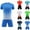 White, variant on XMMSWDLA Unisex Kids Outfits Soccer Jersey for Boys Girls Kids Uniform Football Shirt Birthday Gift Set White Preschooler Clothing Pack