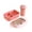 Pink, variant on Nkmbld Bento Box Adult, Large Capacity Lunch Box with Three-Compartment, Leakproof Lunch Food Containers with Fork Spoon, Microwave Safe, Orange