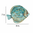 thumbnail image 2 of Eangee Home Design Fish Wall Decor Blue Discus, Capiz and Metal, Indoor / Outdoor Safe, 8x1x7 Inches, 2 of 4