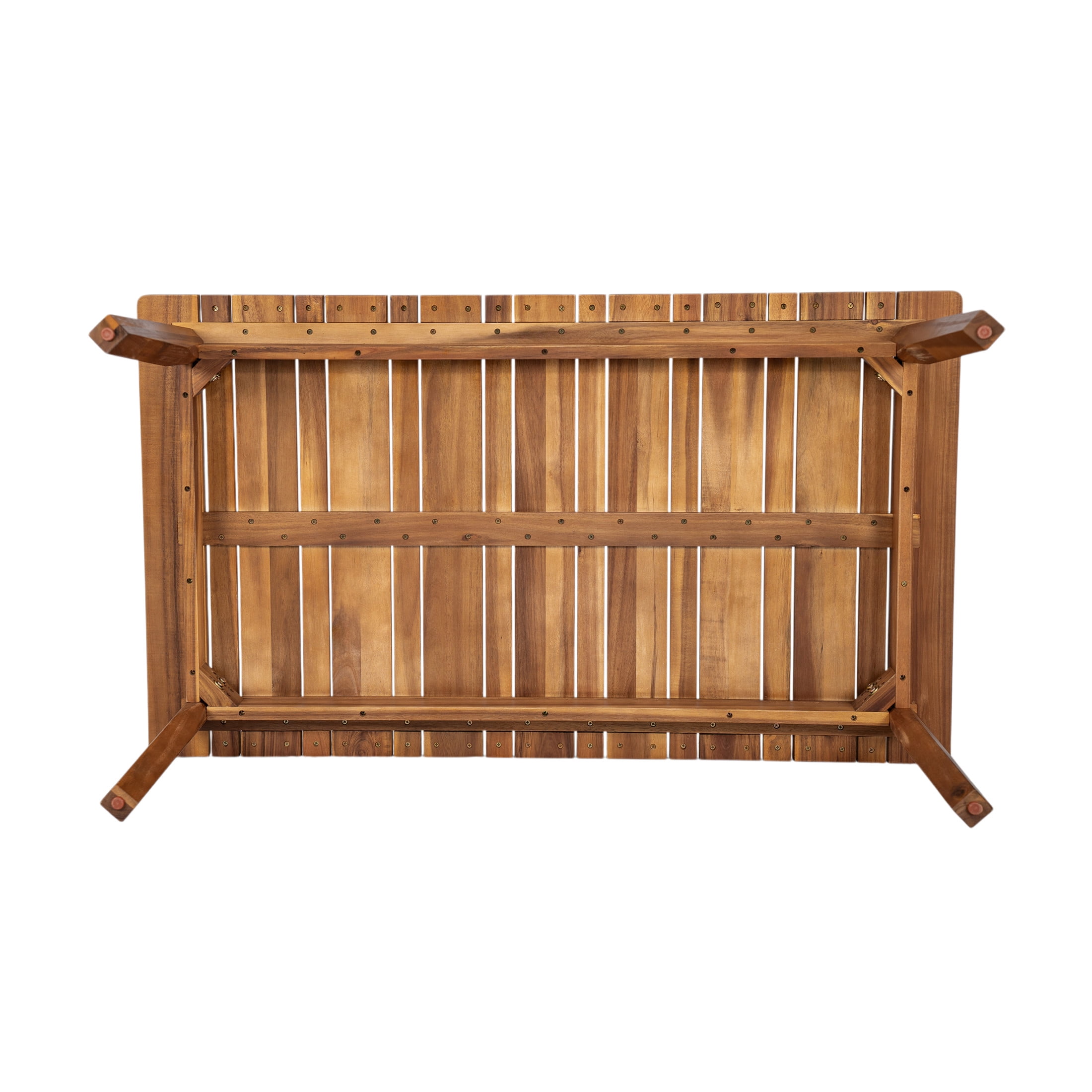 Christopher Knight Home 2-Piece Outdoor Patio Deep Seating Loveseat with Coffee Table, Acacia Wood Frame, Cream+Teak