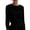 Black, variant on Womens Tops Chiffon Draped Cowl Neck Long Sleeve Solid Business Elegant Blouses Comfy Casual Office Tops Pink M