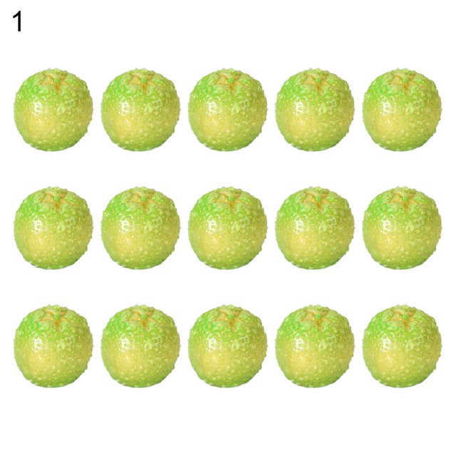 MesaSe 15Pcs Miniature Fruits Haute Simulation Large Application Résine Micro Paysage Fruit Partie Fournitures