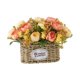 thumbnail image 2 of Flores artificiales con cesta para centro de mesa, decoración del hogar, regalo, suministros para fiestas Naranja, 2 of 9