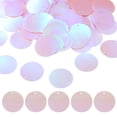 thumbnail image 1 of 150 Pcs Paillettes Rondes Plates, 30mm/1.2 Résine Dégradé AB Rose Clair Paillettes Lâches avec Trous Uniques, 1 of 7