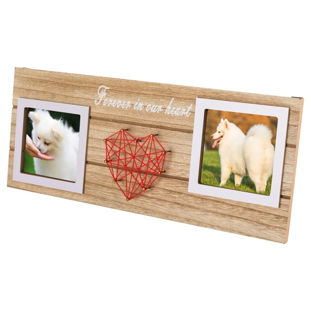 Dog And Cat Memorial Prints Sympathy Wooden Picture Frame Forever In My Heart For Pet Passed Gift