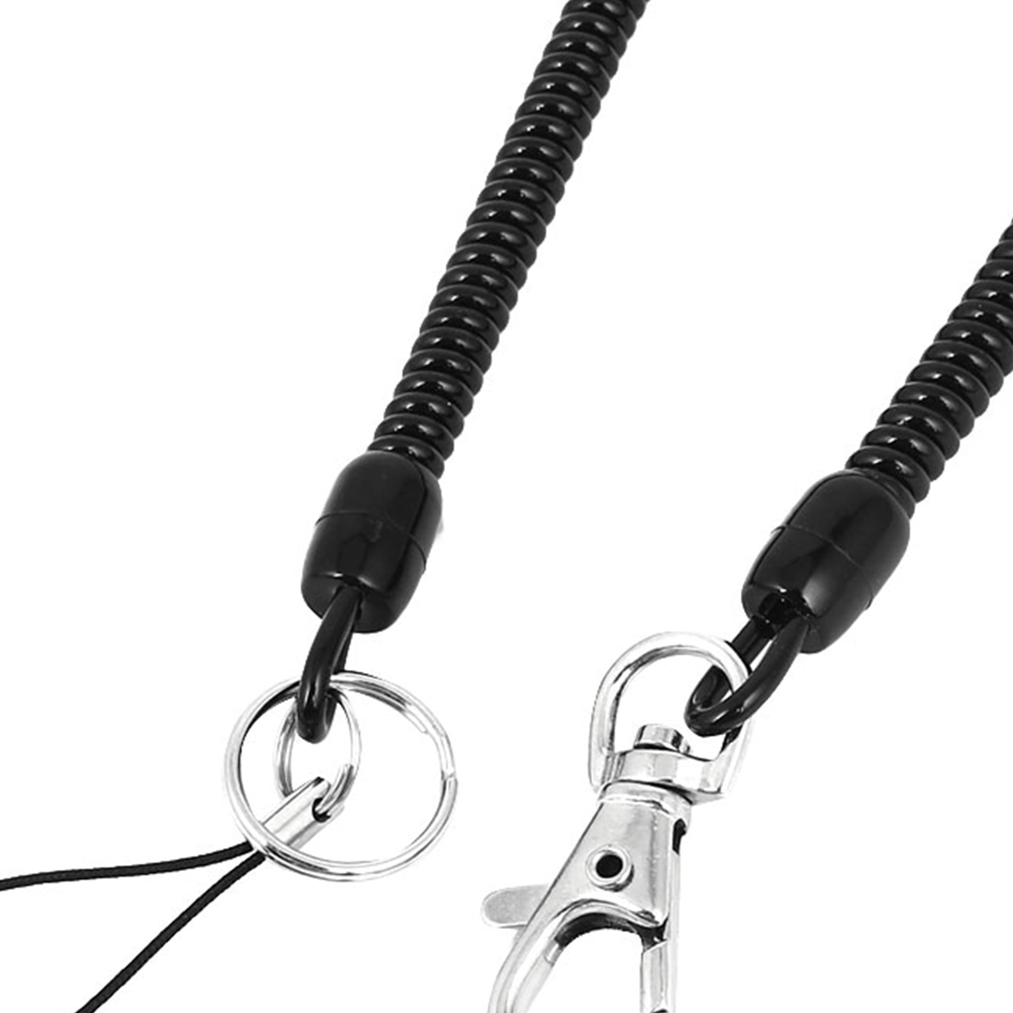 Unique Bargains Coil Spring Keychain Spiral Fishing Lanyard Cord with Lobster Clasp