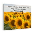 thumbnail image 5 of Scripture Walls  Rejoice With Them Romans 12:15 Sunflower Bible Verse Canvas Christian Wall Art Ready to Hang Unframed, 5 of 16