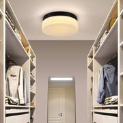 TICOZE 12 Inch LED Ceiling Light, 24W Flush Mount Ceiling Light,Round Low Profile Ceiling Lights for Bedroom, Living Room, Dining Room(Black)