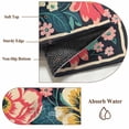 thumbnail image 6 of 2x3 Ft Entryway Area Rug, Spring Floral Kitchen Rug Runner Washable Floor Mat, Watercolor Vintage Red Yellow Green Non Slip Indoor Door Mat Throw Carpet for Bathroom Living Room Bedroom, 6 of 8