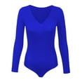 thumbnail image 2 of Body Suit Tummy Control Long Sleeve Bodysuits for Women Shapewear Square Deep V Neck Thong Tops, 2 of 4