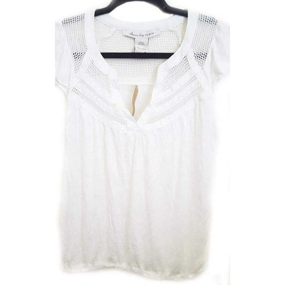 American Rag Egret White Sleeveless Top Juniors 6BK68E (White, Small)