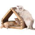 thumbnail image 1 of FUKUMARU Cat Scratcher House, Cozy Cardboard Design, Safe and Secure for Kittens, Eco-Friendly, 16.14 in Bevelled Surface, Maximum Load Capacity, 1 of 6