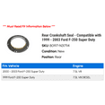 thumbnail image 2 of Rear Crankshaft Seal - Compatible with 1999 - 2003 Ford F-250 Super Duty 2000 2001 2002, 2 of 2