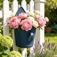 thumbnail image 5 of Wall Hanging Flower Pot Wrought Iron Hanging Planter Metal Wall Bucket Half Round Flower Holder Decorative Plant Container for Balcony Garden Fence Patio Indoor Outdoor Wall Decor, 5 of 7
