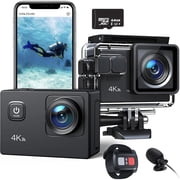Action Camera Full HD 1080P WiFi, 2 LCD 170 Degree Angle Sports