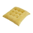 thumbnail image 2 of Embossed Velvet Seat Cushion, Thick Comfort Pad for Living Room Chair and Long Sitting Comfort(Yellow), 2 of 6