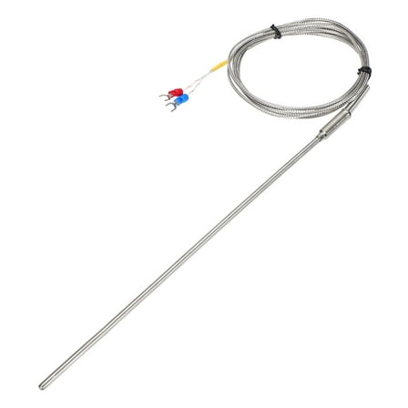 Uxcell K Type Thermocouple Temperature Sensor Probe 4x250mm 6.6ft Wire 0 to 1100°C(32 to 2012°F) Stainless Steel