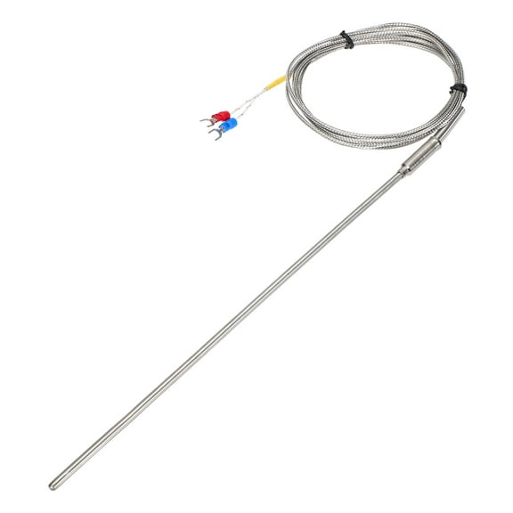Uxcell K Type Thermocouple Temperature Sensor Probe 4x250mm 6.6ft Wire 0 to 1100°C(32 to 2012°F) Stainless Steel