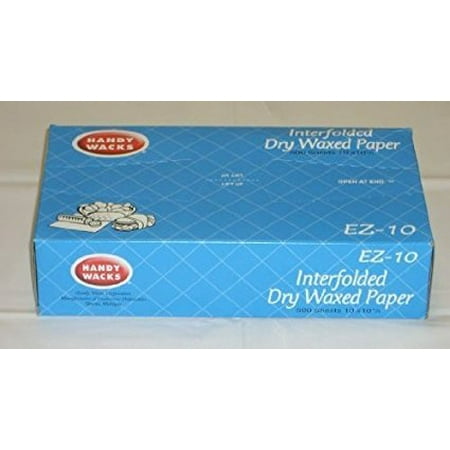 Interfolded Foil Sheets Handy Wacks EZ12C, 12x10-3/4-Inch Interfolded Medium Grade Dry Waxed Paper, Waxed Wrap Deli Paper Sheets (1) ()