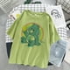 thumbnail image 3 of Bear Print Punk Round Neck Short Sleeve Ladies T-shirtpangjing, 3 of 4