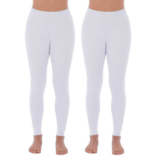 Microgofres Fruit of the Loom con fondo térmico para mujer, color blanco, talla XS