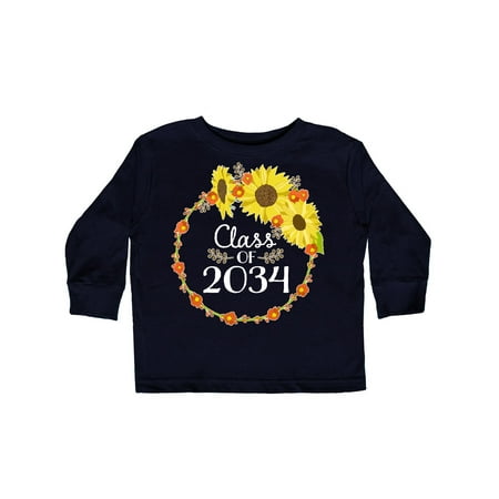 

Inktastic Class of 2034 Sunflower Wreath Gift Toddler Boy or Toddler Girl Long Sleeve T-Shirt
