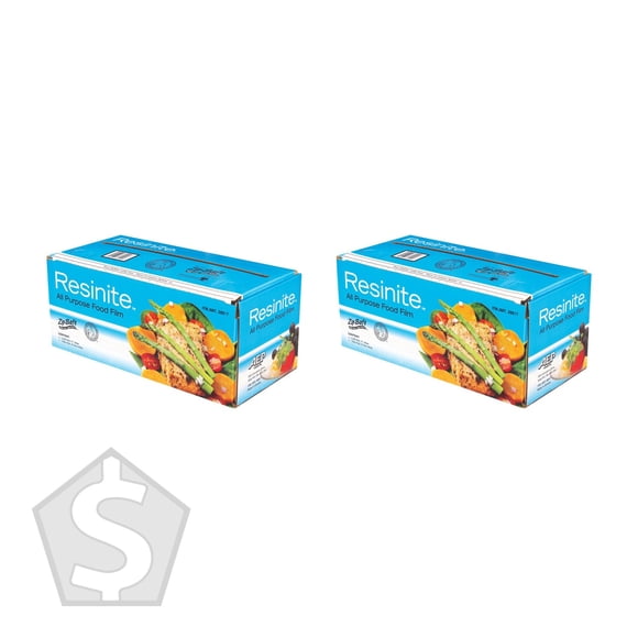 Resinite Commercial All-Purpose Plastic Food Wrap, 11 in by 2500 ft (Pack of 2), 5000 ft Total