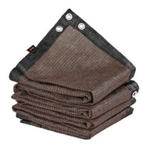 90% Sun Shade Cloth, 10x12ft Pergola Cover, HDPE UV Block Canopy for Patio, Garden, Backyard - Brown