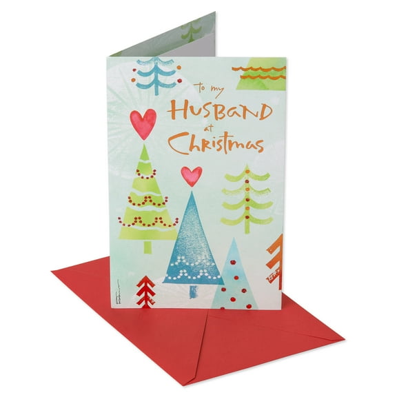 American Greetings Christmas Card for Husband (Christmas Trees)
