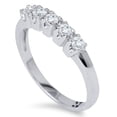 thumbnail image 2 of Pompeii 1/4 Ct Five Stone EX3 Lab Grown Diamond Wedding Ring 14k White Gold, 2 of 4