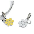 thumbnail image 2 of Sterling Silver Yellow Honeycomb Bee Dangling Charm, 2 of 2