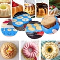 thumbnail image 6 of Ludlz 10Pcs Spiral Ring Silicone Molds, Nonstick Silicone Donut Mold, Silicone CEANake Baking Cups, Silicone Donut Pan, Muffin, Jello, Bagel Pan, Oven- Microwave- Dishwasher Safe, 6 of 8