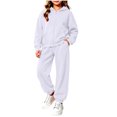 thumbnail image 5 of Lmnyox Kid's Clothing Sets Hoodies and Joggers Sets with Pockets 2 Pieces Winter Tracksuit for 2-14 Years, 5 of 6