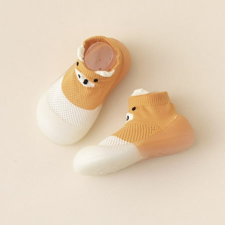 

eczipvz Toddler Shoes Boys Girls Socks Shoes Toddler Shoes Floor Socks Shoes Cartoon Pig Patchwork Color Mesh Girl Shoes (Orange 6.5 Toddler)