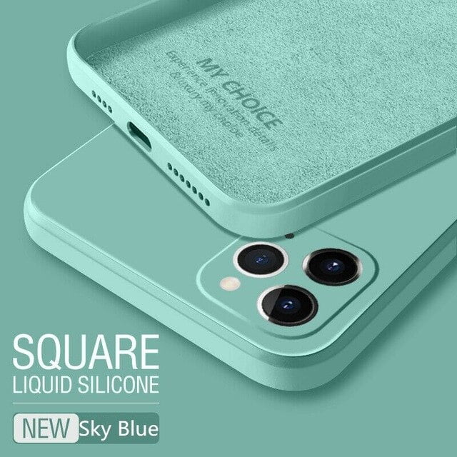 Funda cuadrada de silicona líquida para Samsung Galaxy S21 S20 S10 S9 S8 Plus A52 A72 A51 A71 A31 A50 A50S A21S M31 M51 Note 20 10 Tan Jianjun unisex