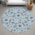 thumbnail image 6 of Addison Rugs Chantille Indoor/Outdoor Transitional Kids Sky Machine Washable Round Rug, 8' x 8', 6 of 7