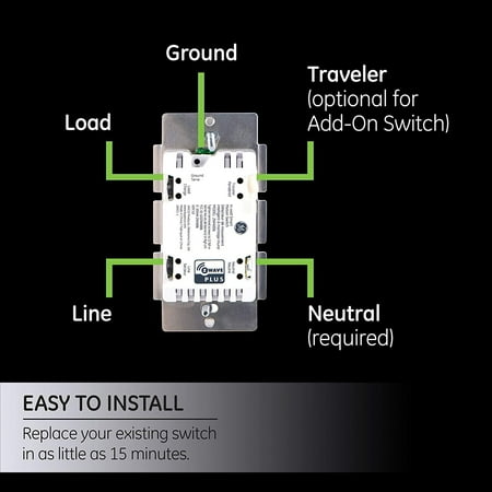 Enbrighten - Z-Wave Plus Wireless Smart Light Switch - White