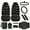 American Flag Print, variant on Jeiento Highland Cow Car Seat Cover Set with Steering Wheel Cover Seat Belt Pads Center Console Pad Trash Bin Phone Holder Rearview Mirror Cover Flower Cup Holder Key Chain, 12 PCS