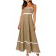 thumbnail image 3 of Vestidos de verano para mujer 2024 con tirantes finos, estilo bohemio, fluido, para vacaciones en la playa, vestido informal sin mangas, vestido largo sin mangas, 3 of 5