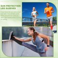 thumbnail image 4 of Manguitas de Protección Solar Uxcell, Mangas de Compresión Deportiva de Seda Fría con Tiras de Silicona Antideslizantes, Negras y de Poliéster, 2 PARES - Ajuste para (Correr, Ciclismo, Fútbol), 4 of 5