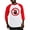 Red/White, variant on CafePress - Baseball Tee - Cotton Baseball Jersey, 3/4 Raglan Sleeve Shirt
