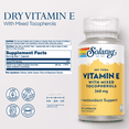 thumbnail image 2 of Solaray Vitamin E, Dry 400 IU w/ Mixed Tocopherols | Non-Oily | Healthy Cardiac Function, Antioxidant Activity & Skin Health Support | 50 Capsules, 2 of 6